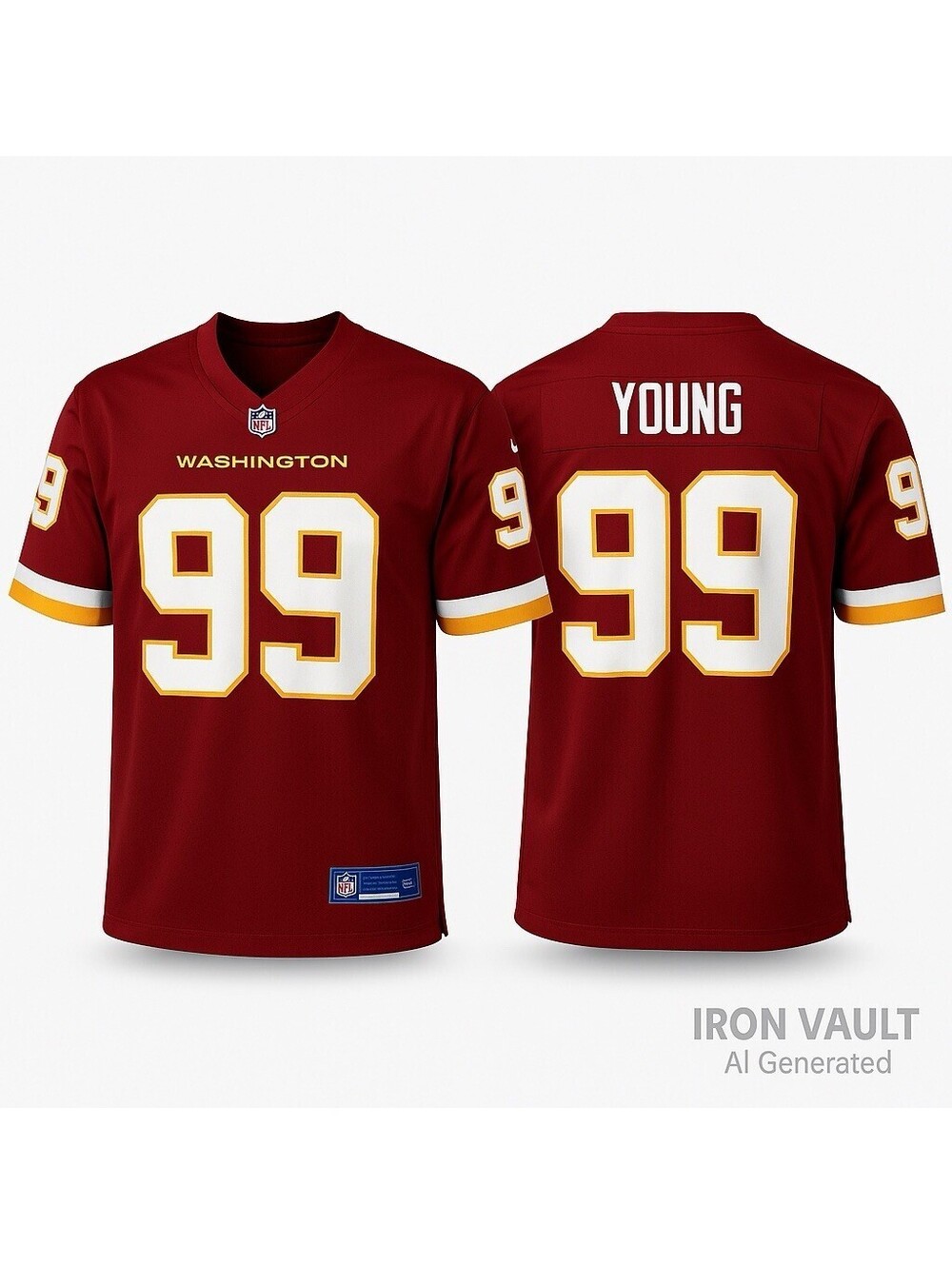 Chase Young Washington Commanders Fanatics Jersey Large NFL Red #99